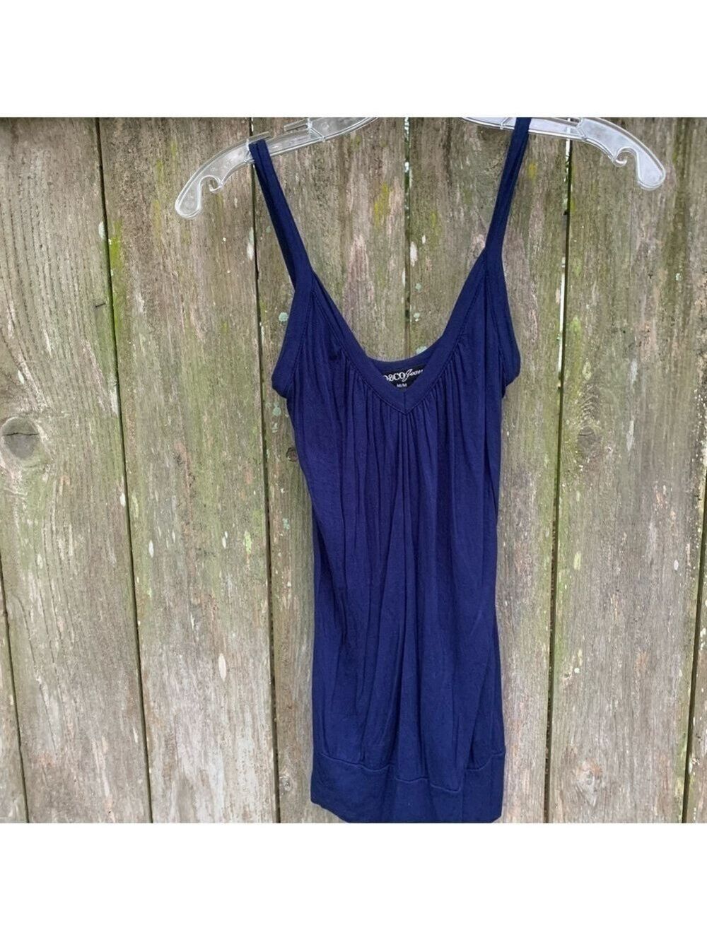 JO&CO Jeans stretchy spaghetti strap navy blue v neck tank top spring summer